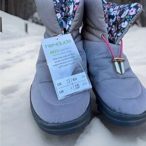 Hey Dude Margot Youth ECO BOOTS Size Y3 L4 NEW with Tags Color Glacier Grey